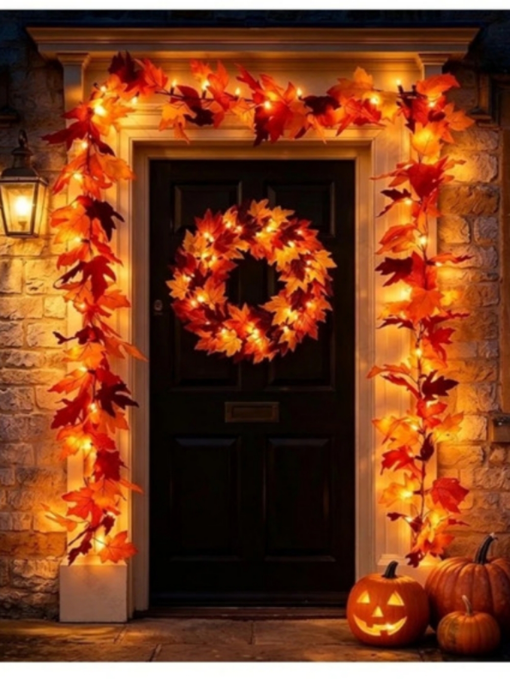 Brand New 5.5 M(18 Feet)Autumn Leaf Garland With 50 Led String Lights,8 Settings